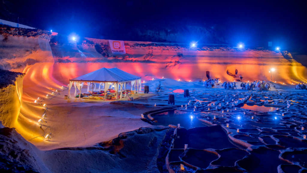 White party on the salt pans of Gozo